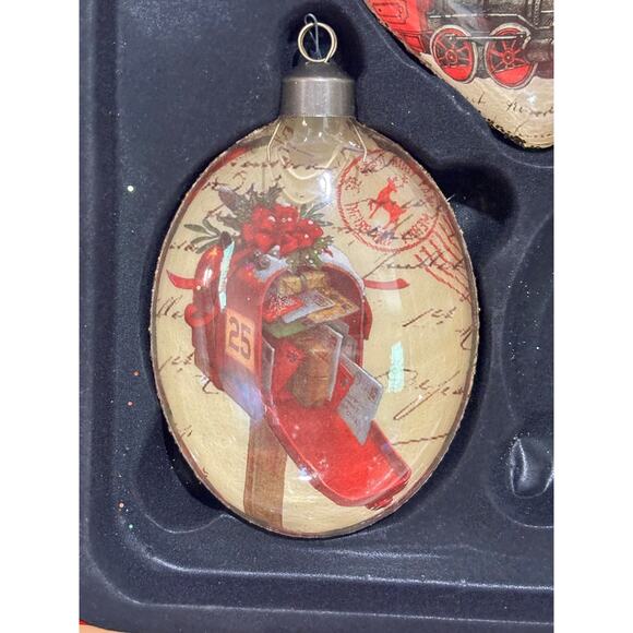 Vintage Inspired Glass larger Christmas Ornaments Set Of 7 Costco country retro - Picture 5 of 11